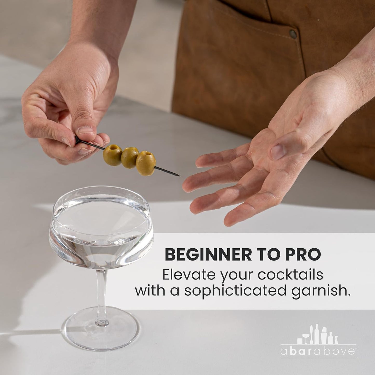 A Bar Above Short Antique Copper Cocktail Picks, Metal Stir Sticks Drink Garnish, Bloody Mary Skewers, Shrimp Cocktail, and More, Cocktail Toothpicks for Appetizers, 12 Cocktails Sticks for Drinks