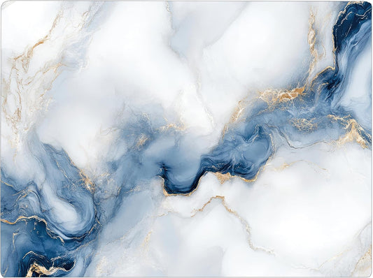 White Blue Cloudy Agate Marble Kitchen Glass Cutting Board Ocean Decorative Gift Marbled Granite Stone Rock Gift For Her Mom Wife (Agate)