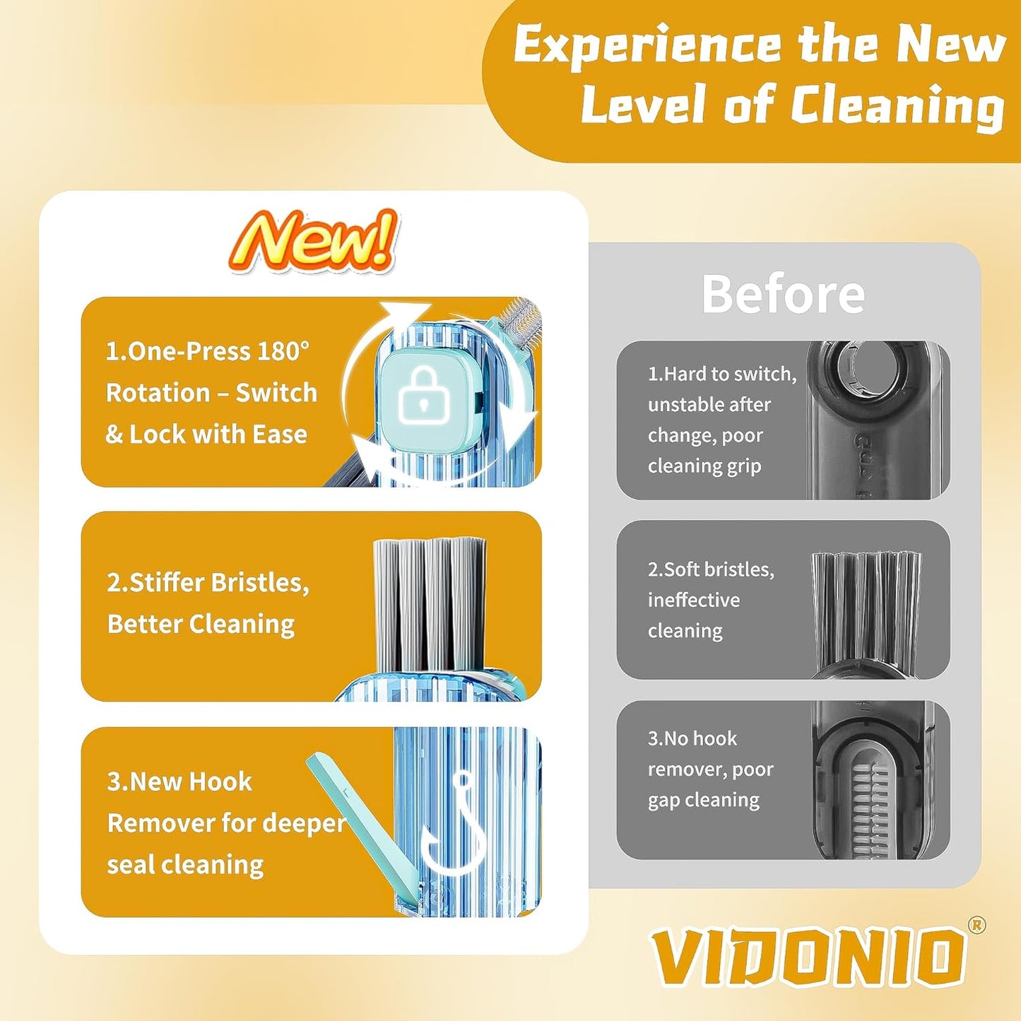 2Pcs 4 in 1 Cup Lid Gap Cleaning Brush Set,Multifunctional Crevice Cleaning Brush for Bottle,Multipurpose Bottle Cleaner with Compact Design Tiny Silicone Cup Holder Cleaner Tool,Kitchen Gadgets