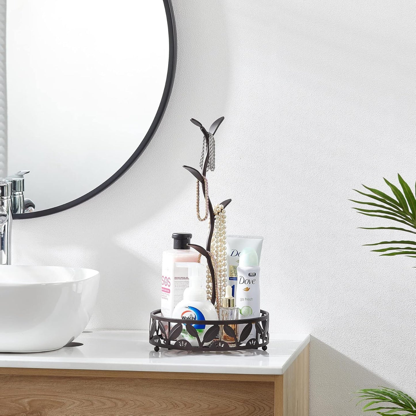 ALLCENER Mug Holder Stand, Countertop Mug Tree, Coffee Pod Holder with Mug Rack, Coffee Counter Bar Accessory & Kitchen Organizer