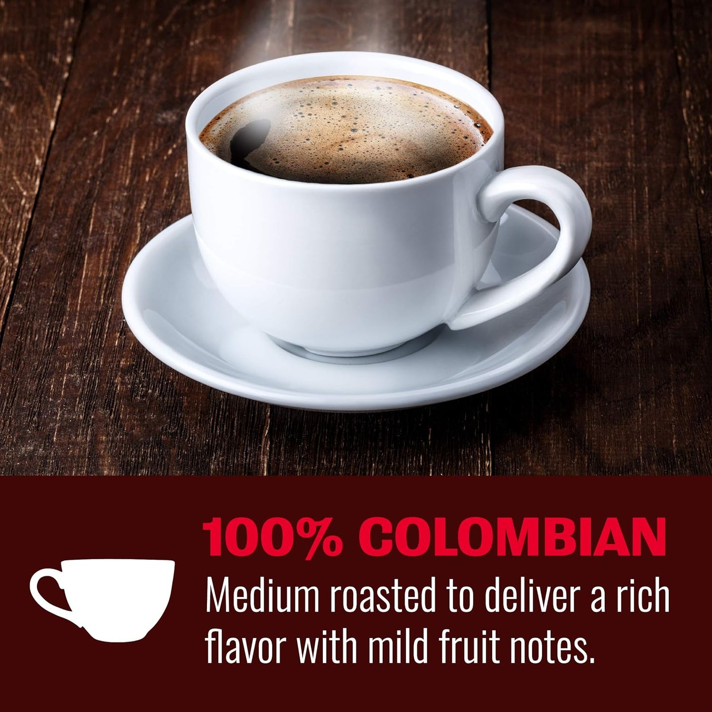 Hills Bros Single Serve Coffee Pods, 100% Colombian Ground Coffee, Medium Roast, 12 Count – Keurig Compatible, Roasted 100% Arabica Beans, Smooth Balanced Flavor