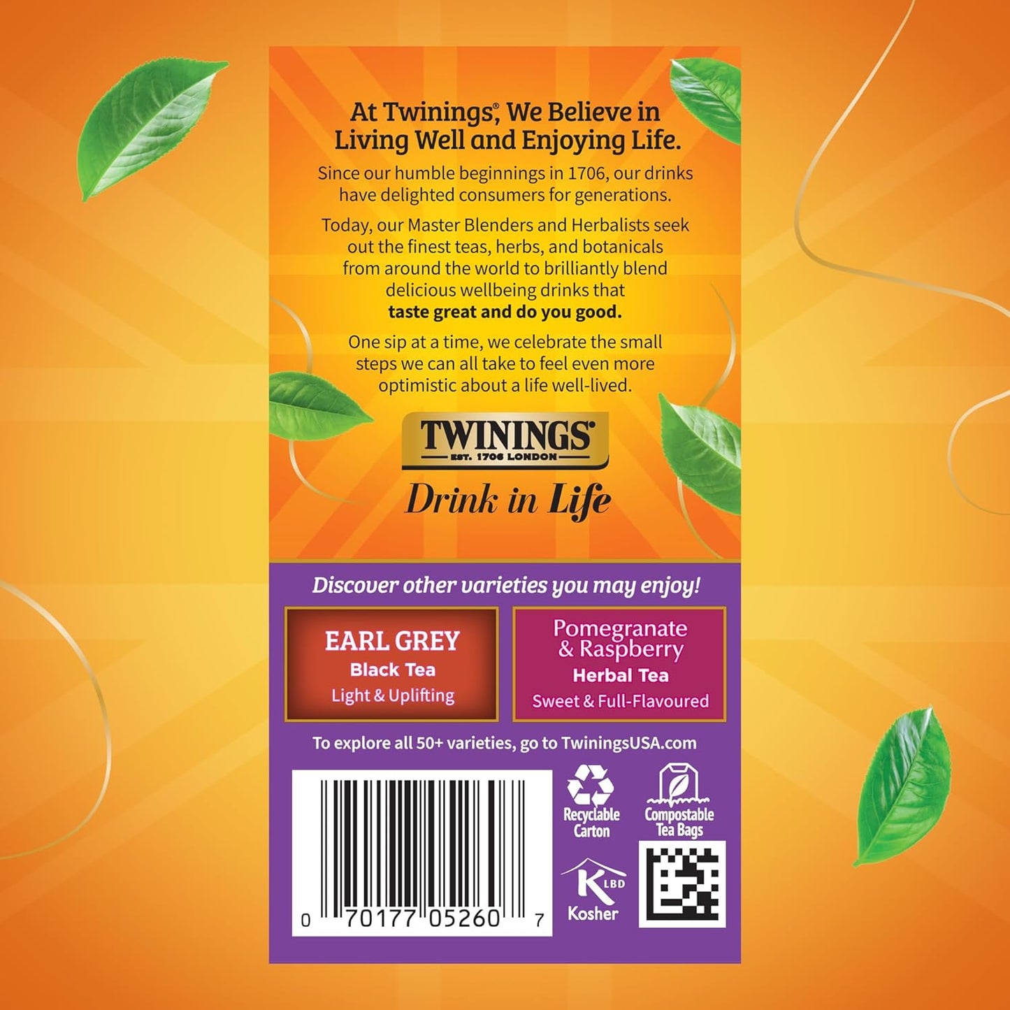 Twinings Blackcurrant Breeze Black Tea Individually Wrapped Bags, 20 Count (Pack of 6), Sweet, Tangy Taste, Caffeinated, Enjoy Hot or Iced, 120 Teabags