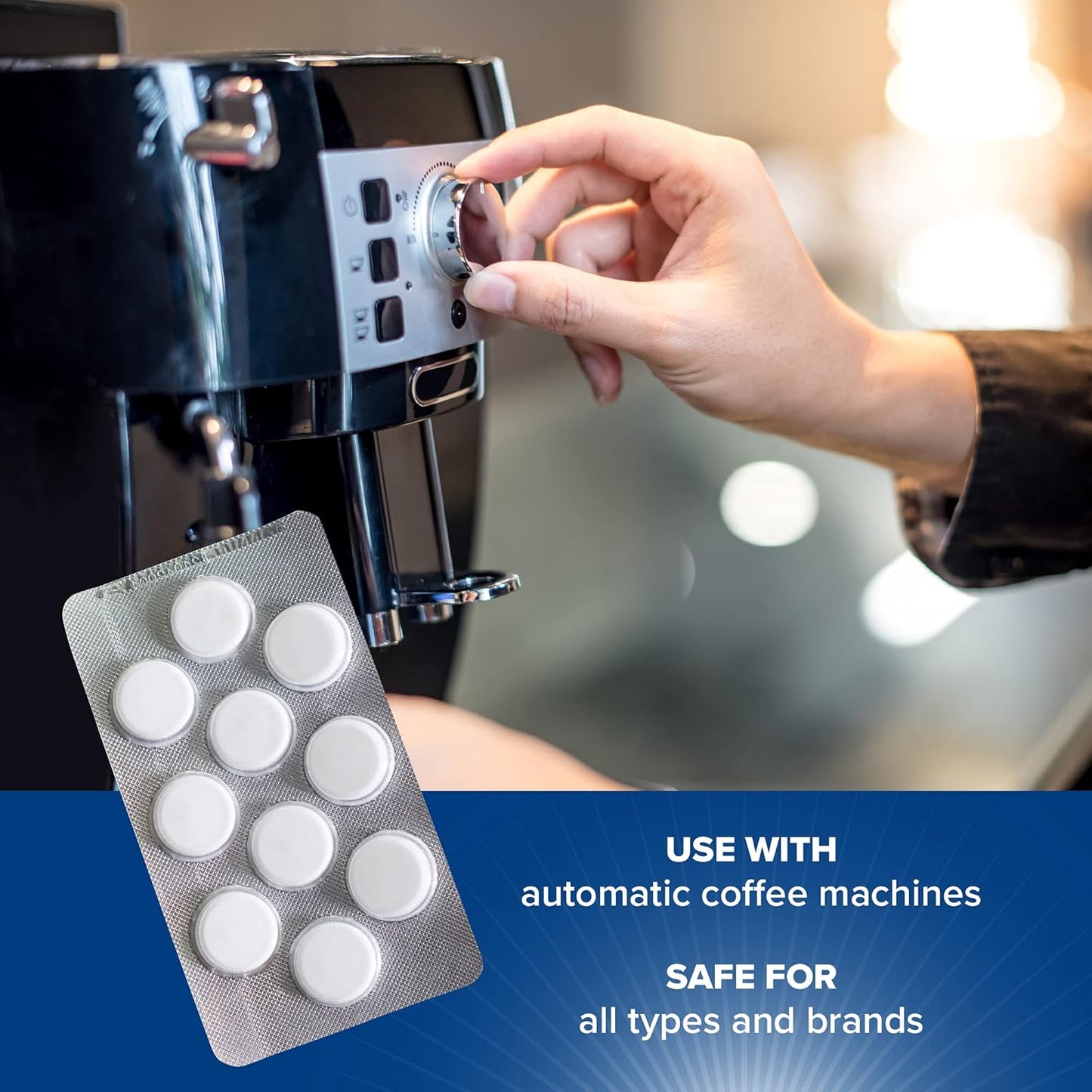 Durgol Espresso Machine and Coffee Maker Cleaning Tablets, 4 Pack (40 Pc)