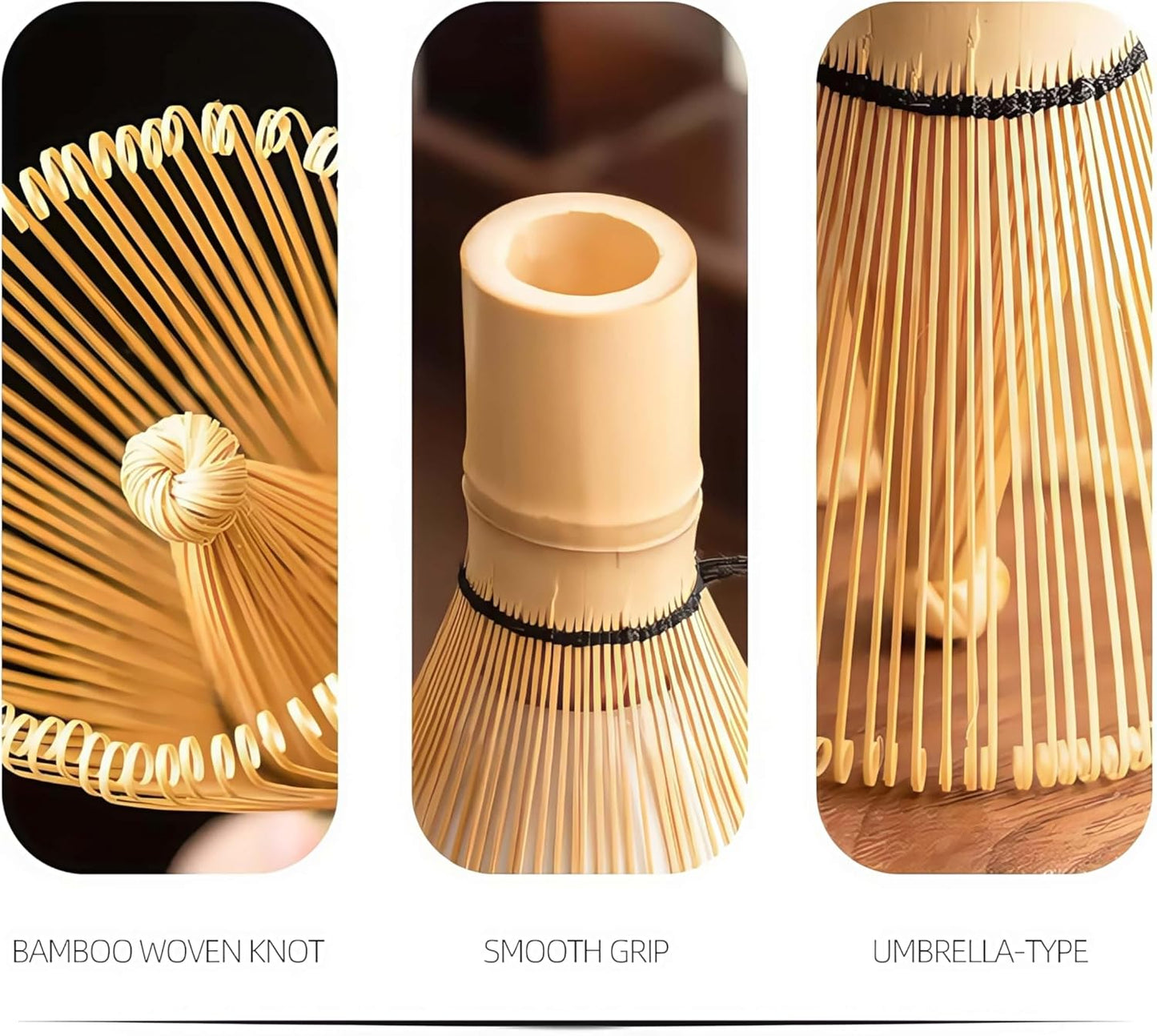 Matcha Whisk Set with Ceramic Bowl - Bamboo Whisk (Chasen), Scoop, Sifter & Holder - Complete Kit for Traditional Matcha Tea - Unique Gifts for Women, Men, Tea Lovers (Luminous-Auric-Sands)