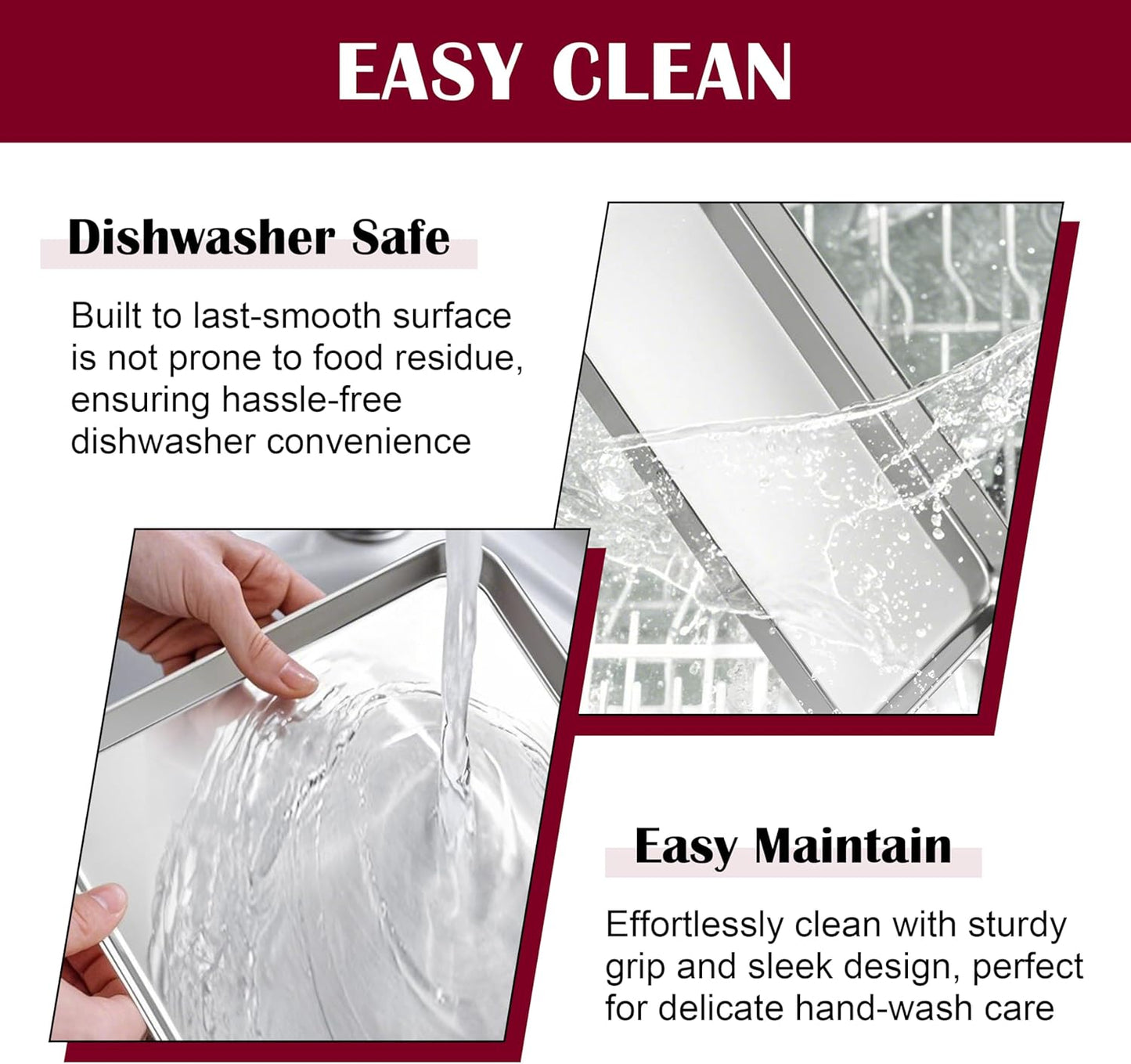 E-far Baking Sheet with Wire Rack (2 Pans + 2 Racks), Stainless Steel Cookie Sheets Pan & Cooling Rack for Baking Cookies/Jelly Rolls, Non Toxic & Heavy Duty, Oven & Dishwasher Safe, 16 x 12 x 1 Inch