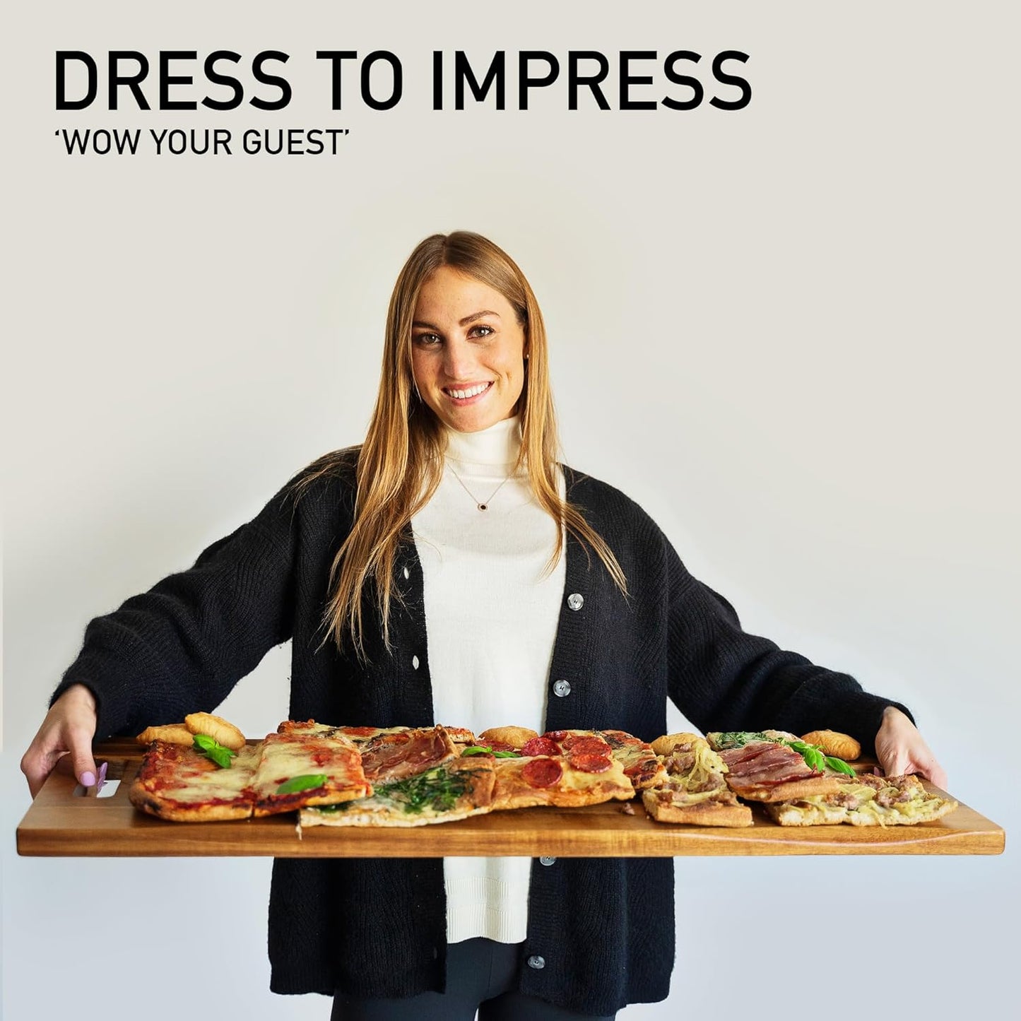 Extra Large Charcuterie Board 36 Inch Babilonia Premium Extralarge Serving Tray Acacia - Long Wood Charcuterie Board, Large Wooden Tray