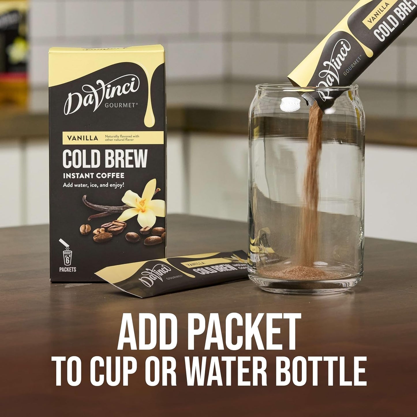 DaVinci Gourmet Vanilla Cold Brew Stick Pack, 90.0 GRM (Pack of 1)