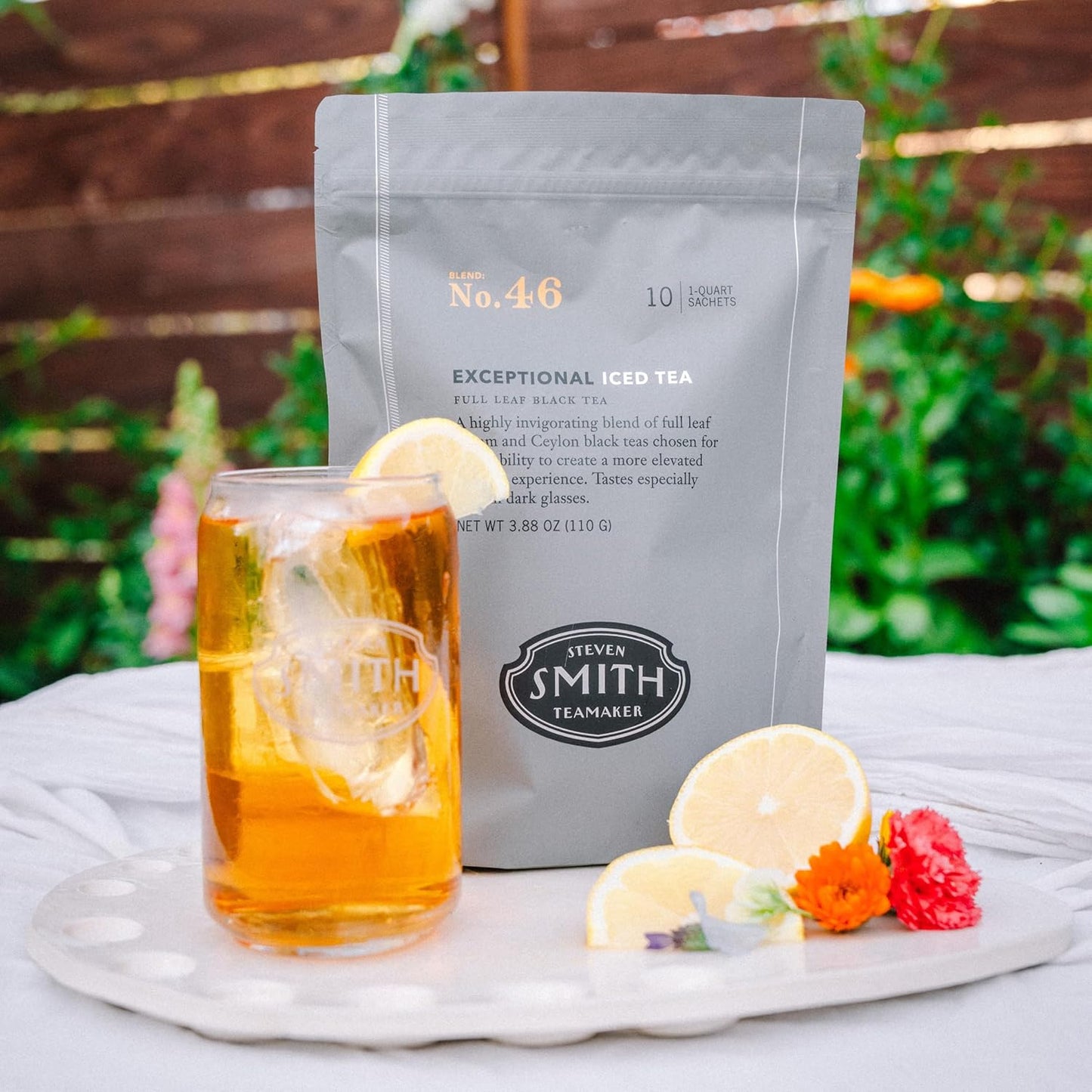 Steven Smith Teamaker Exceptional Iced Tea No. 46, Refreshing, Caffeinated, Sustainably Grown, Full Leaf Black Iced Tea, 10 Count, 1 Quart Sachets