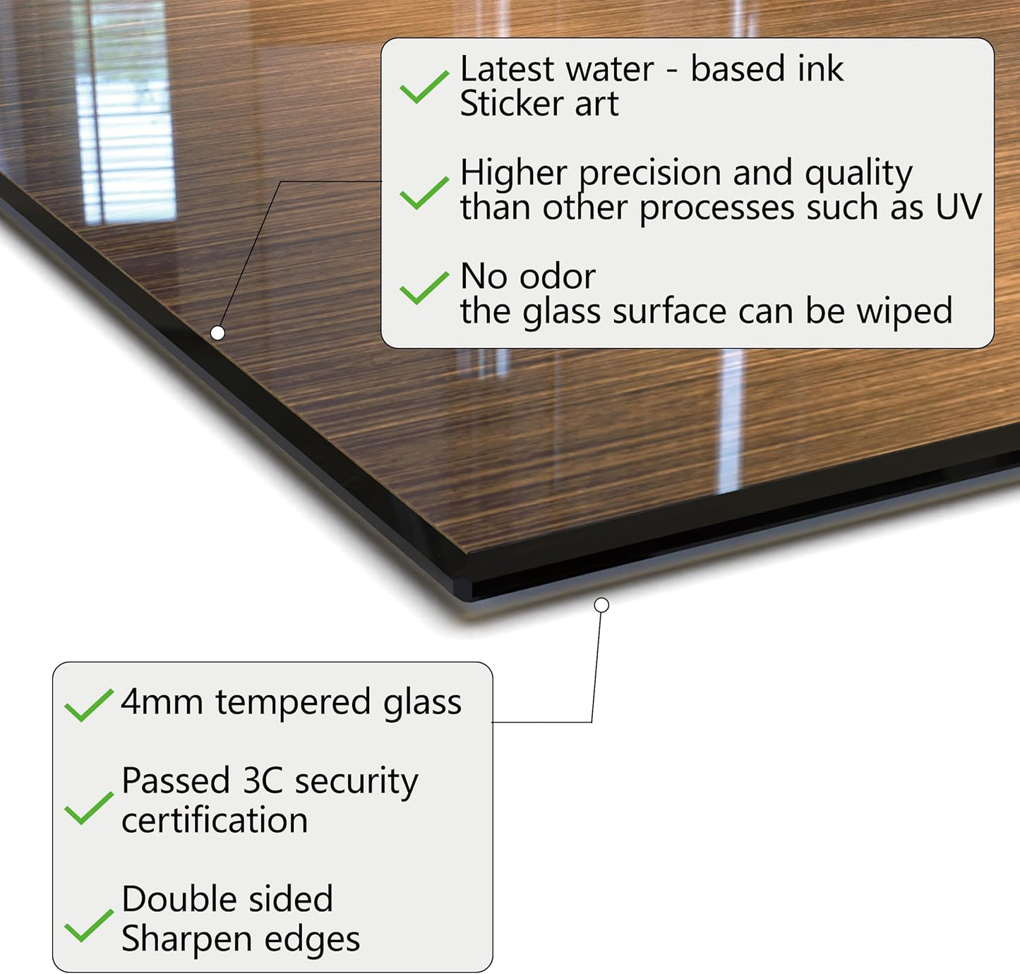 DAIFURONGE Tempered Glass Backsplash For Kitchen Behind Stove, Stove Backsplash Top Cover,Easy to Clean Glass Splashback, Sink Cover Splash Guard, Kitchen Wall Decor (27.56"x19.69"(70x50cm))