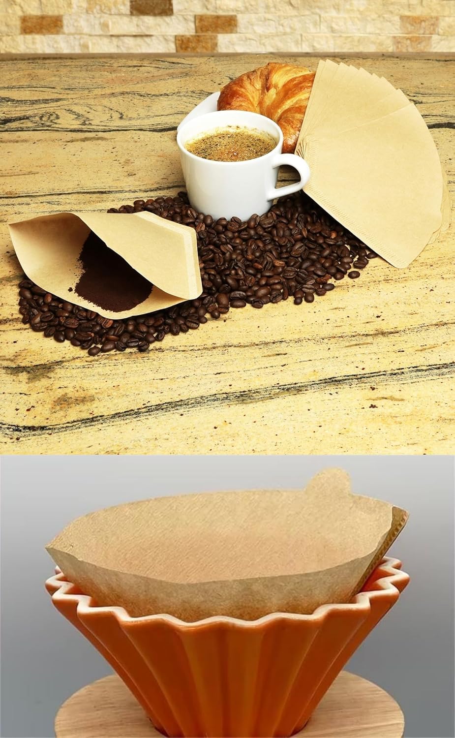 Generic Cone Filters #4 for Coffee Makers - Tear-Resistant Paper, Sustainable Material, 12-Cup Compatibility - Say Goodbye to Coffee Grounds in Your Brew (100, White), G3334