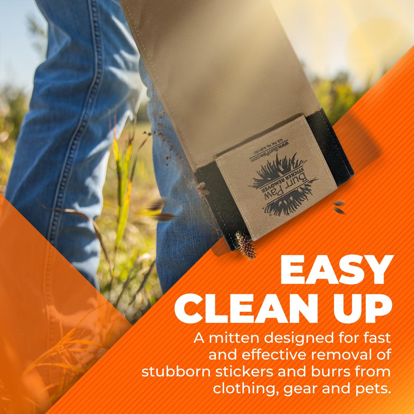 Burr Removal Tool for Dogs, Clothes, Horses and Hunting Gear - Multi-Purpose Deburring Accessory for Removing Sticky Burrs (Tan)