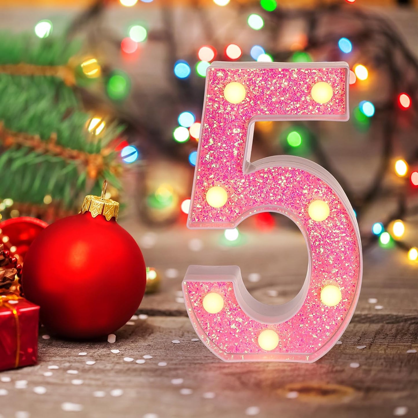 Foaky Pink Light up Letters，Pink Party Decorations,Girls Room Decor,Glitter Marquee Numbers,Alphabet Letter Sign for Night Light Birthday Party Girls Gifts, Home Bar Decoration (0)