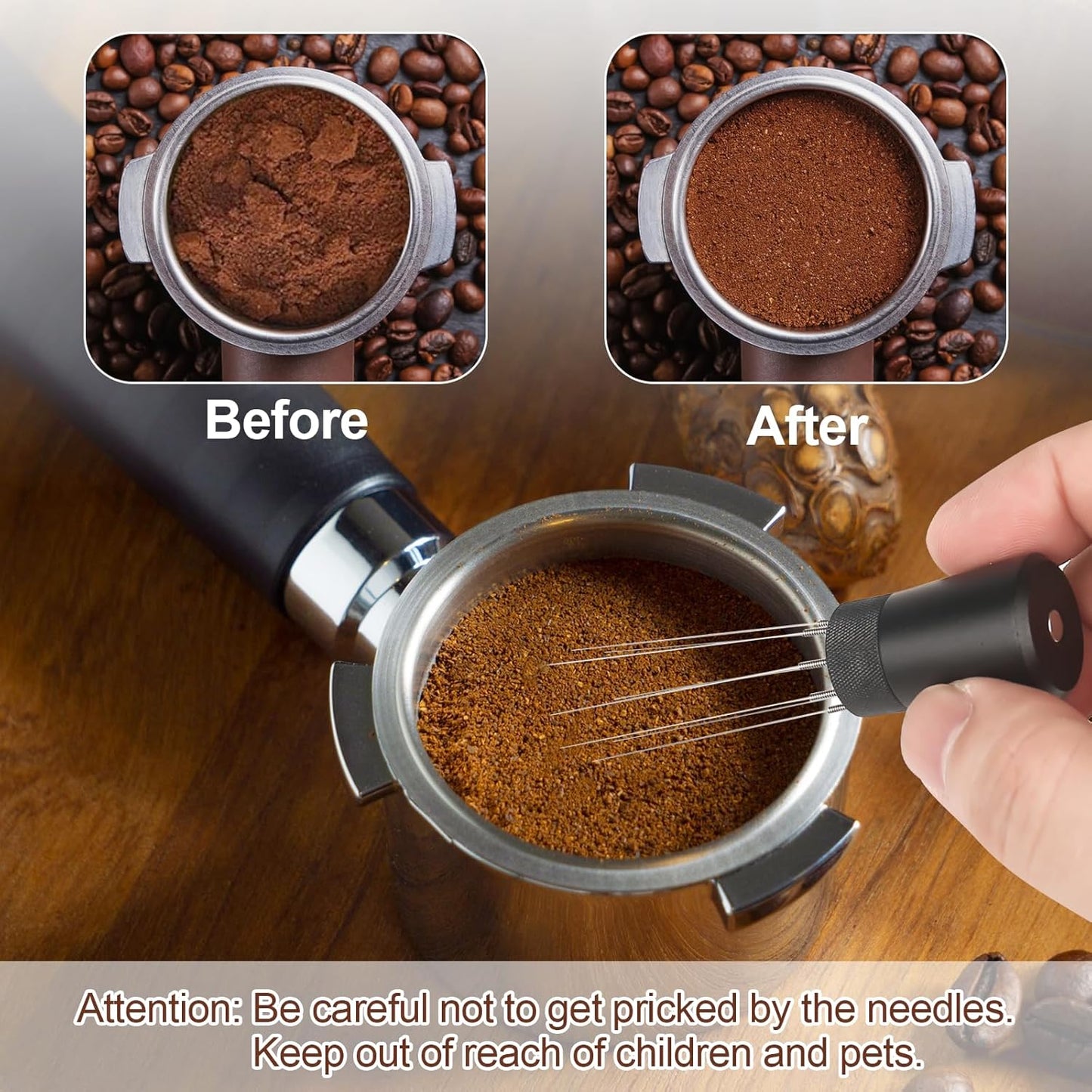 51mm Espresso Tamper Set - Dual-Spring Calibrated Coffee Tamper, 8-Needle WDT Tool Espresso Distribution Tool, Magnetic Aluminum Dosing Funnel, Reusable Puck Screen, Fit for 51mm Portafilters