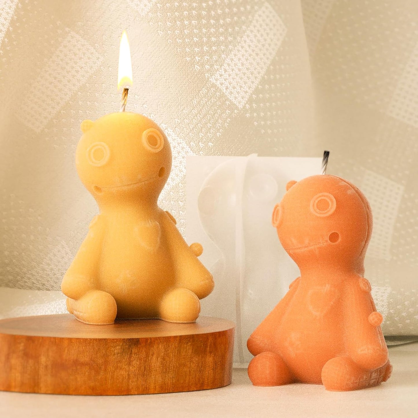 Doll & Ghost 3D Animal Candle Making Molds - Silicone Resin Casting Molds for Home Decor