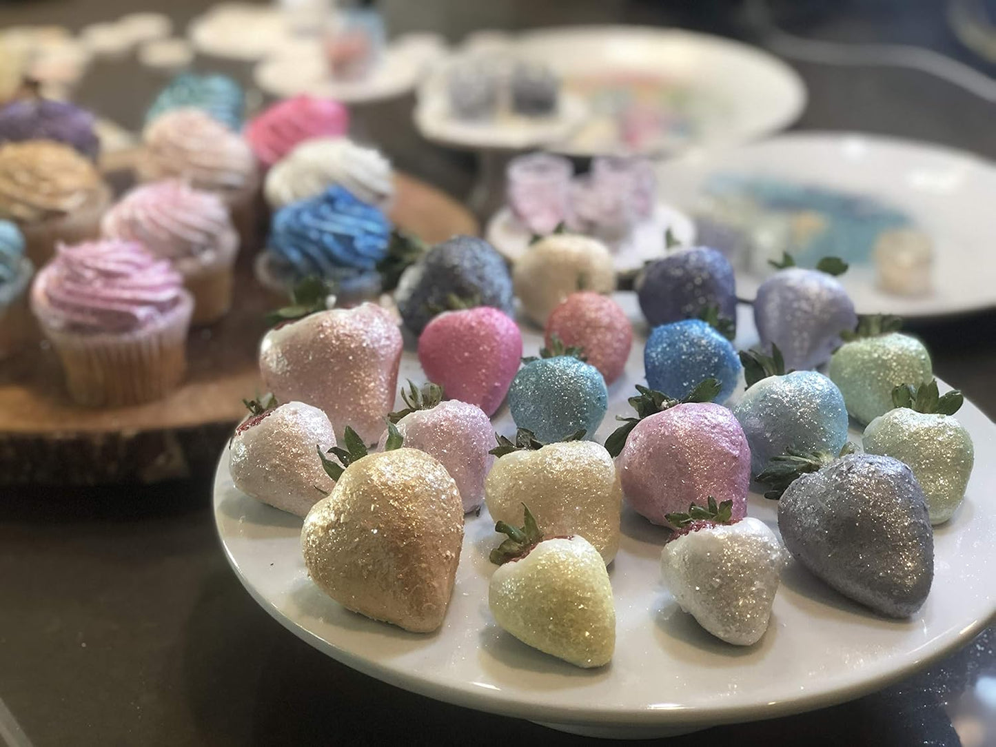 BAKELL Pink Rose Edible Glitter, 25 Grams | TINKER DUST Edible Glitter | KOSHER Certified | 100% Edible Glitter | Cakes, Cupcakes, Cake Pops, Drinks, Dessert Vegan Glitter & Dusts (25g, Pink Rose)