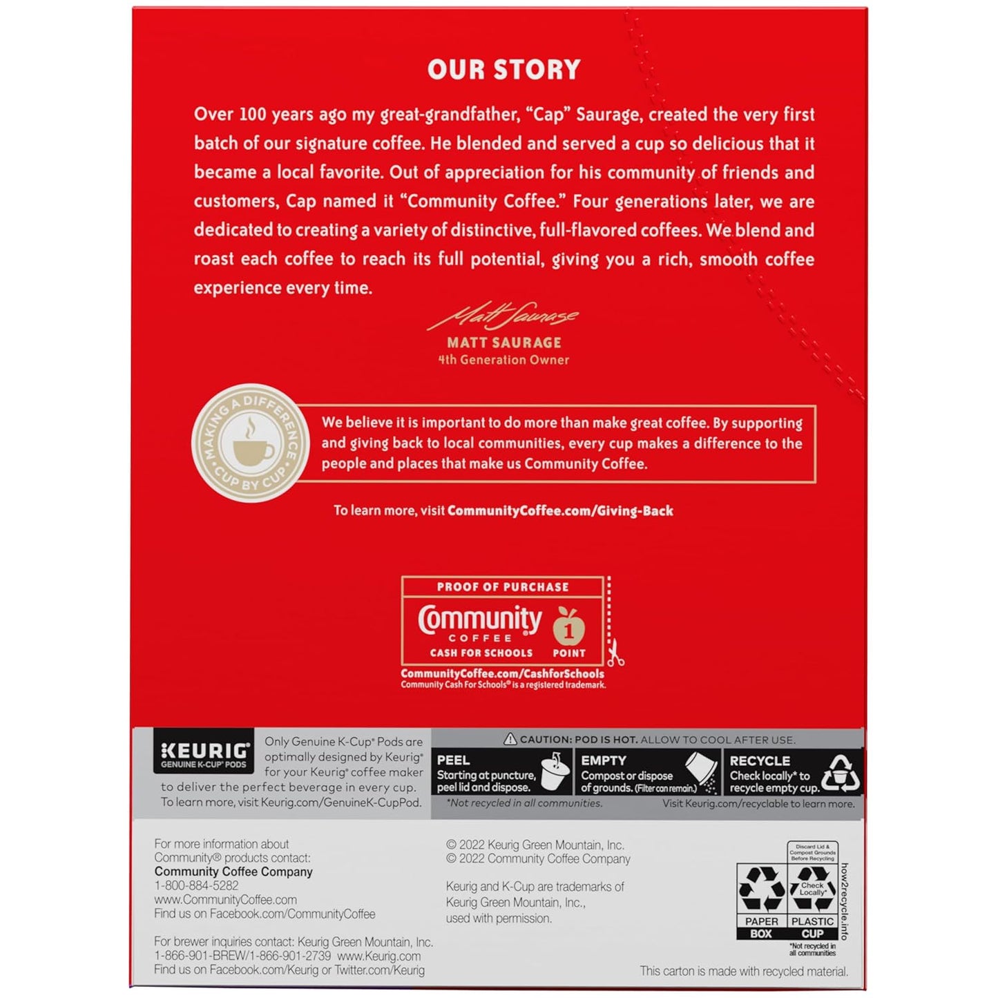 Community Coffee French Roast 96 Count Coffee Pods, Extra Dark Roast, Compatible with Keurig 2.0 K-Cup Brewers, 24 Count (Pack of 4)