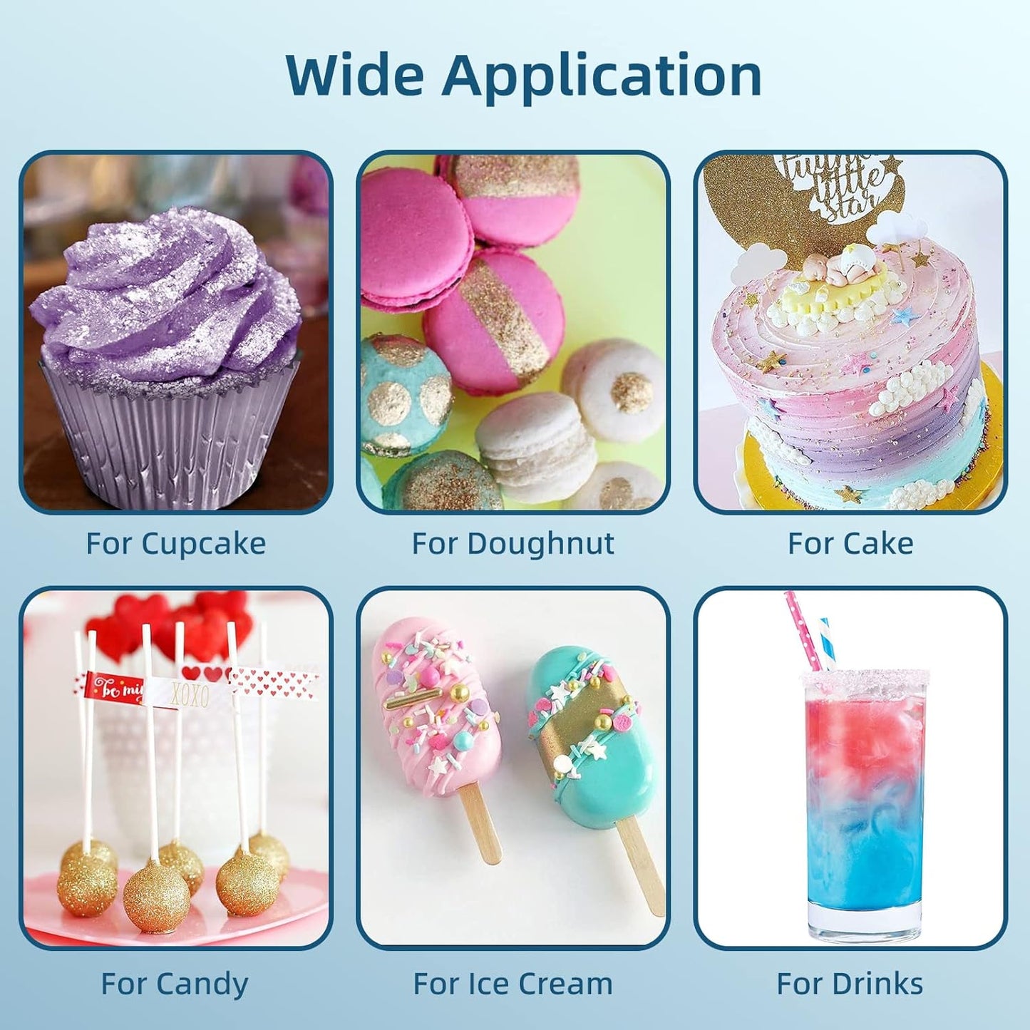 Edible Glitter - 10g Luster Dust Edible Food Grade Coloring Glitter for Cake Decorating, Baking, Drinks - Shimmer Dust Powder, Metallic Color Dusting Powder for Icing, Fondant, Candy, Cookie (Green)