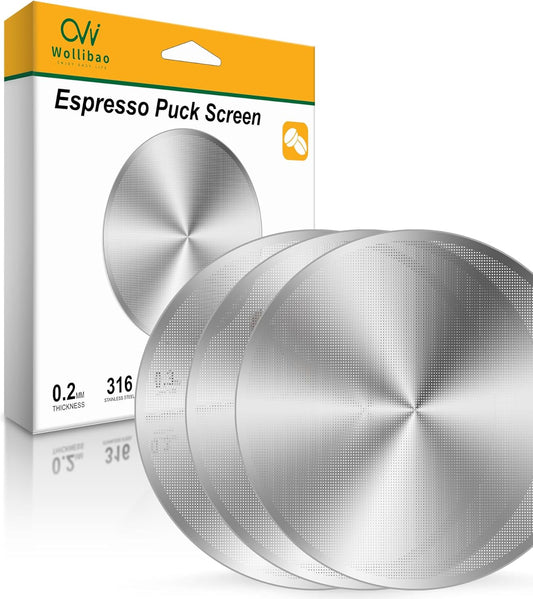 3 Pack Espresso Puck Screen for Flair espresso Coffee Maker, 316 Stainless Steel 0.2mm Ultra-Thin Coffee Espresso Filter Screen for Espresso Portafilter Filter Basket, 58.5mm