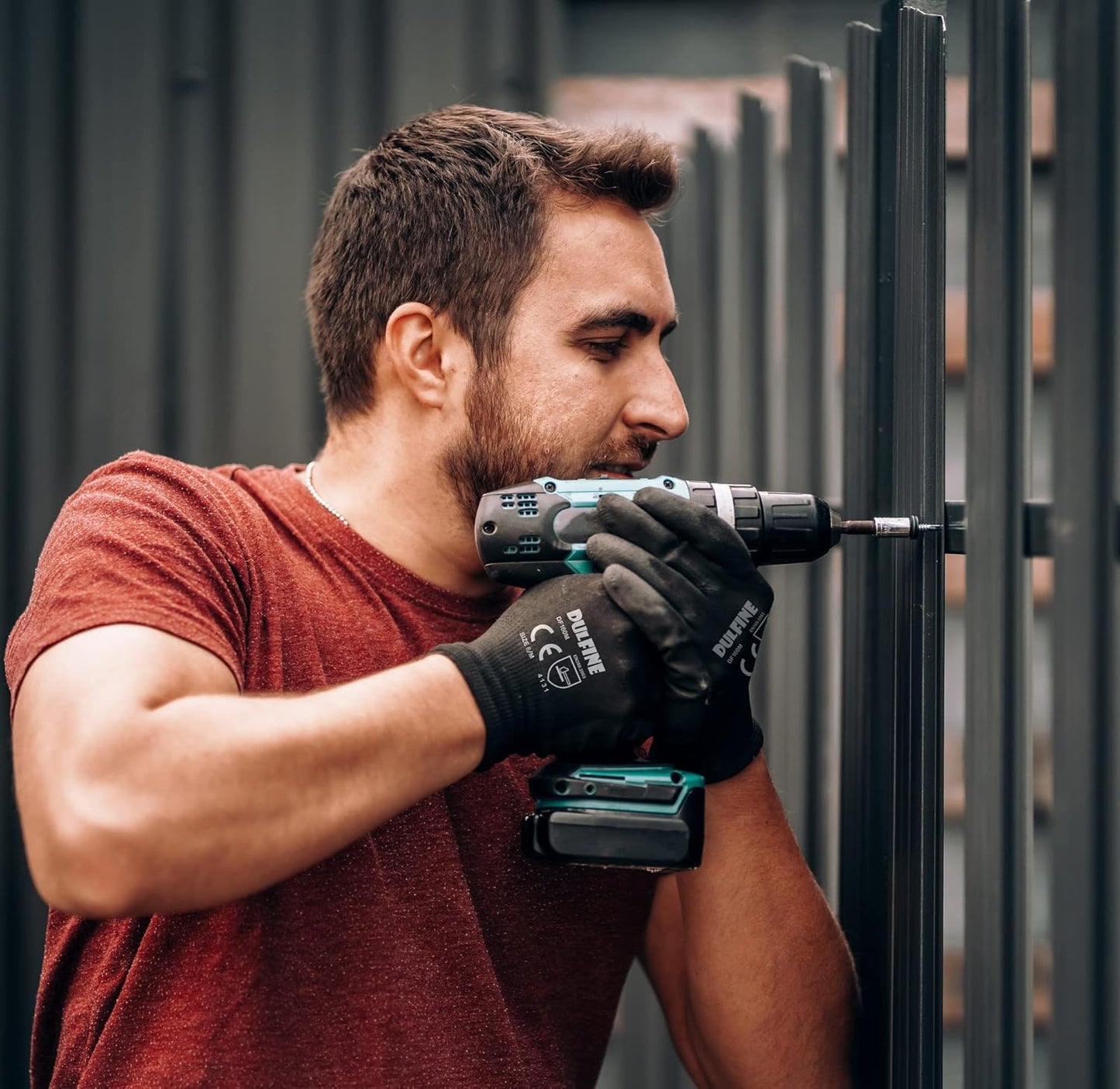 DULFINE Ultra-Thin PU Coated Work Gloves-12 Pairs,Excellent Grip,Nylon Shell Black Polyurethane Coated Safety Work Gloves, Knit Wrist Cuff,Ideal for Light Duty Work. (XX-Large)