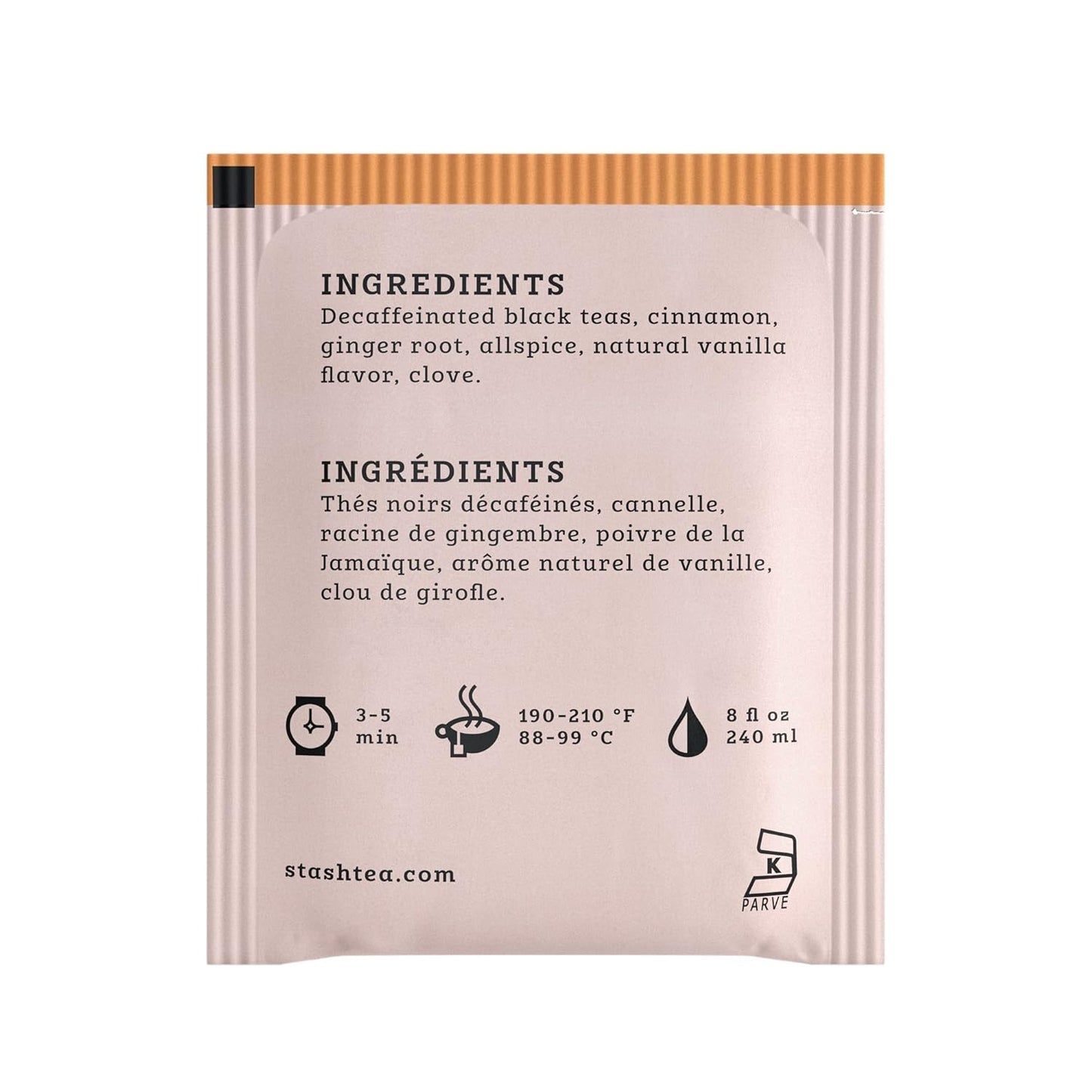 Stash Tea Decaf Vanilla Chai Tea, 6 Boxes With 18 Tea Bags Each (108 Tea Bags Total)