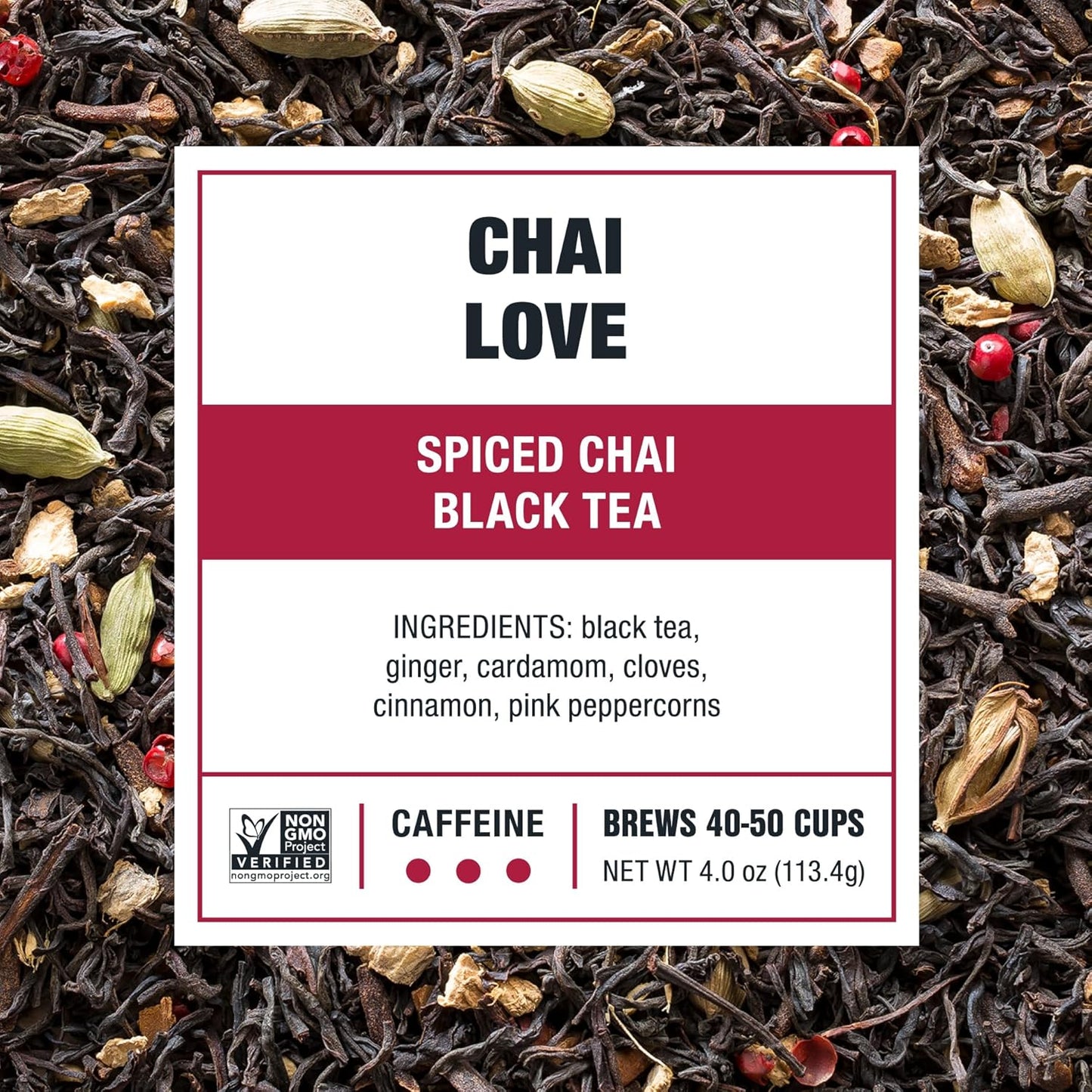 Tiesta Tea - Chai Love, Loose Leaf, Spiced Chai Black Tea, Premium Blend, High Caffeinated, Make Hot or Iced & Brews Up to 50 Cups, 4 Ounce Refillable Tin