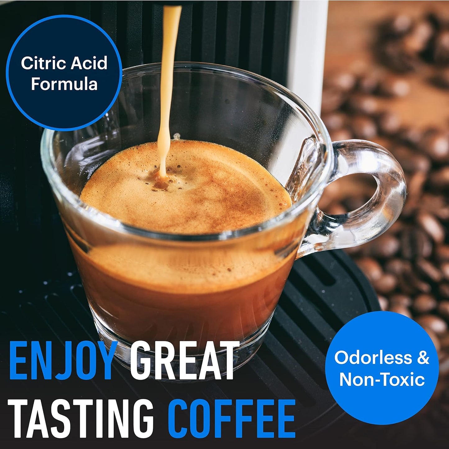 Essential Values Descaling Tablets (12 Count/Up to 12 Uses) for Jura, Miele, Bosch, Tassimo Espresso Machines and Miele Steam Ovens (1 Pack)