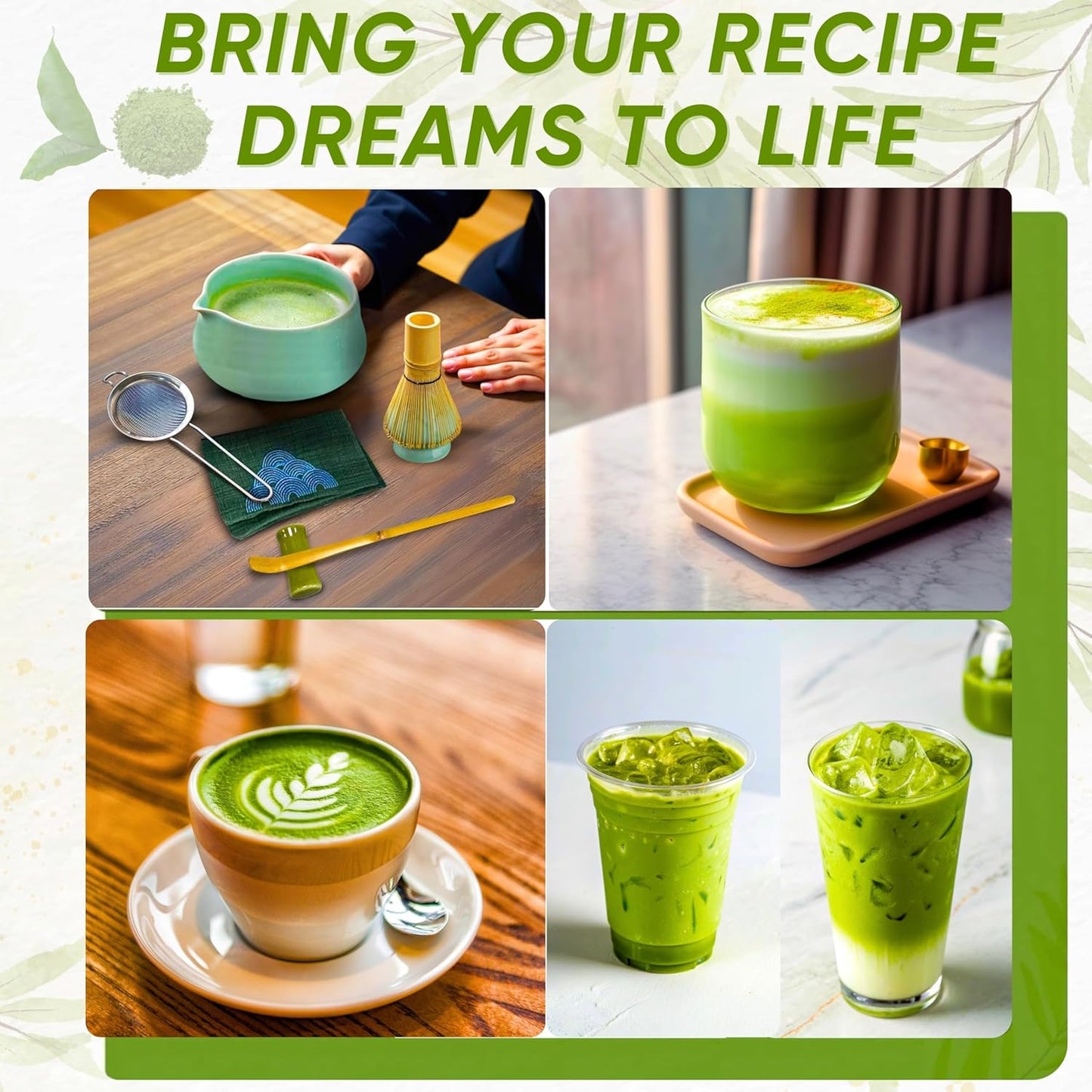 Matcha Whisk Set - 7pcs Matcha Set Including Bamboo Whisk, Bowl with Spout, and Accessories | All-in-One Matcha Kit for Matcha Latte Lovers | Japanese Matcha Set Whisk And Bowl for Tea Ceremony