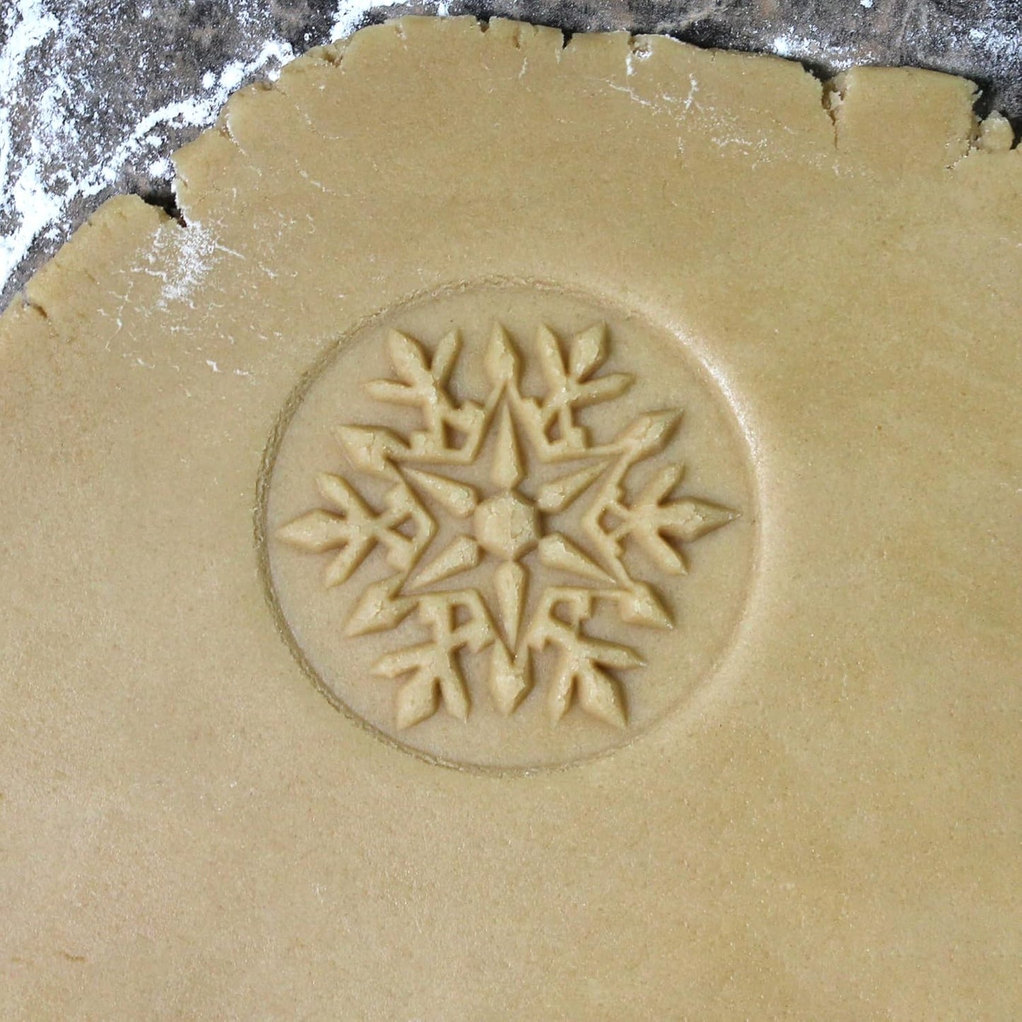 Wood Cookie Stamp, 2.5 Inch (Snowflake CS-017)