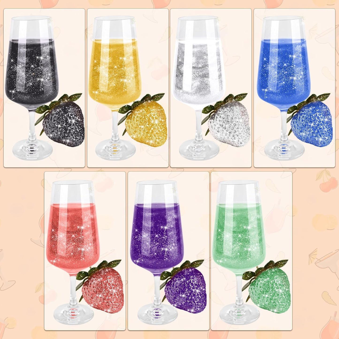 Edible Glitter Set - 15 Colors Food Grade Luster Dust, Edible Glitter Powder for Drinks, Cake Decorating, Chocolates, Fondant, Strawberries, Cupcakes, Candy, Cookie. Vegan - 5g/bottle