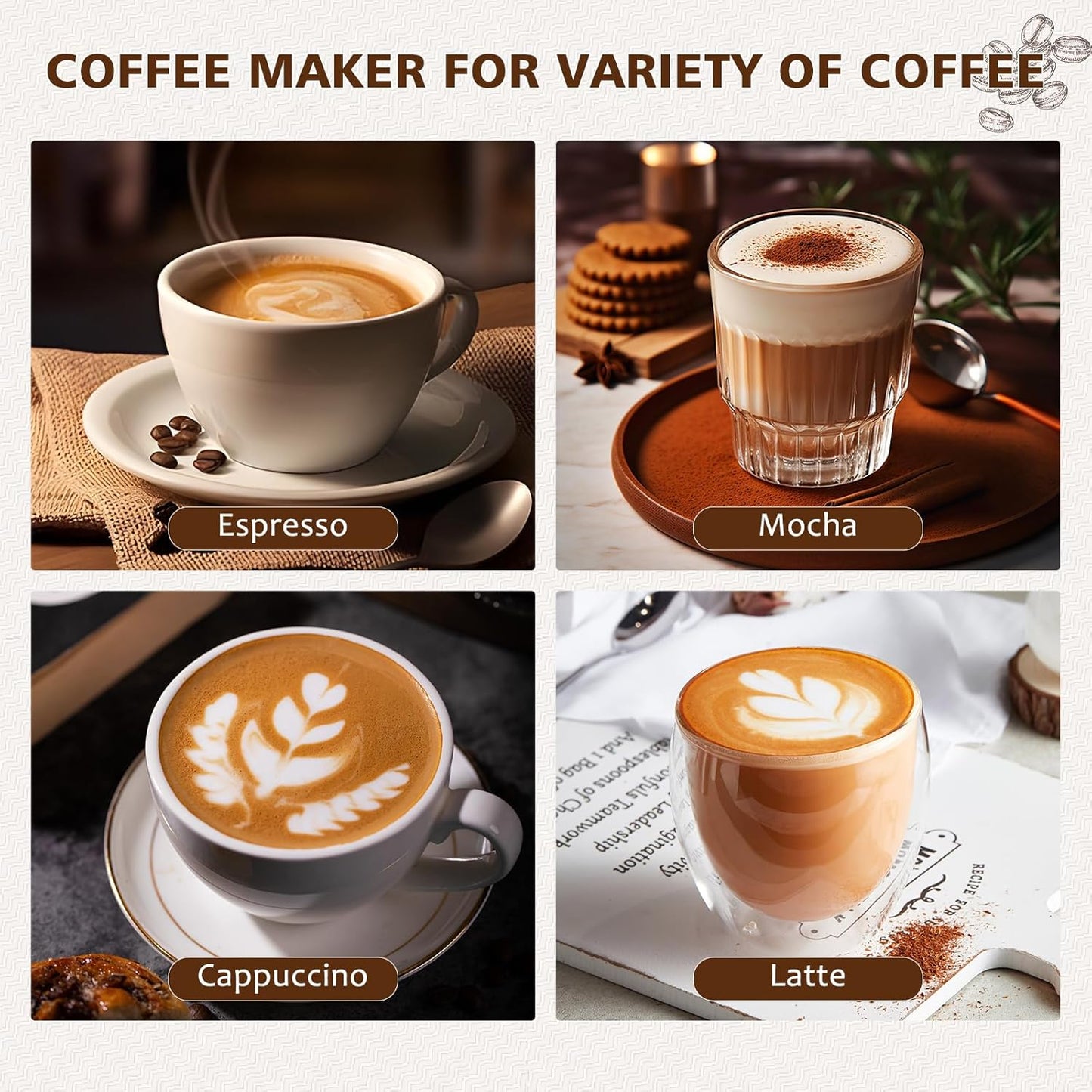 Stovetop Espresso Maker, 12 cup Moka Pot, Italian Coffee Maker Percolator, Stainless Steel Espresso Pots, 600ml/20oz(Espresso Cup=50ml/1.7oz) Coffee Pot Cafe Maker for Induction Cookers, Hobs