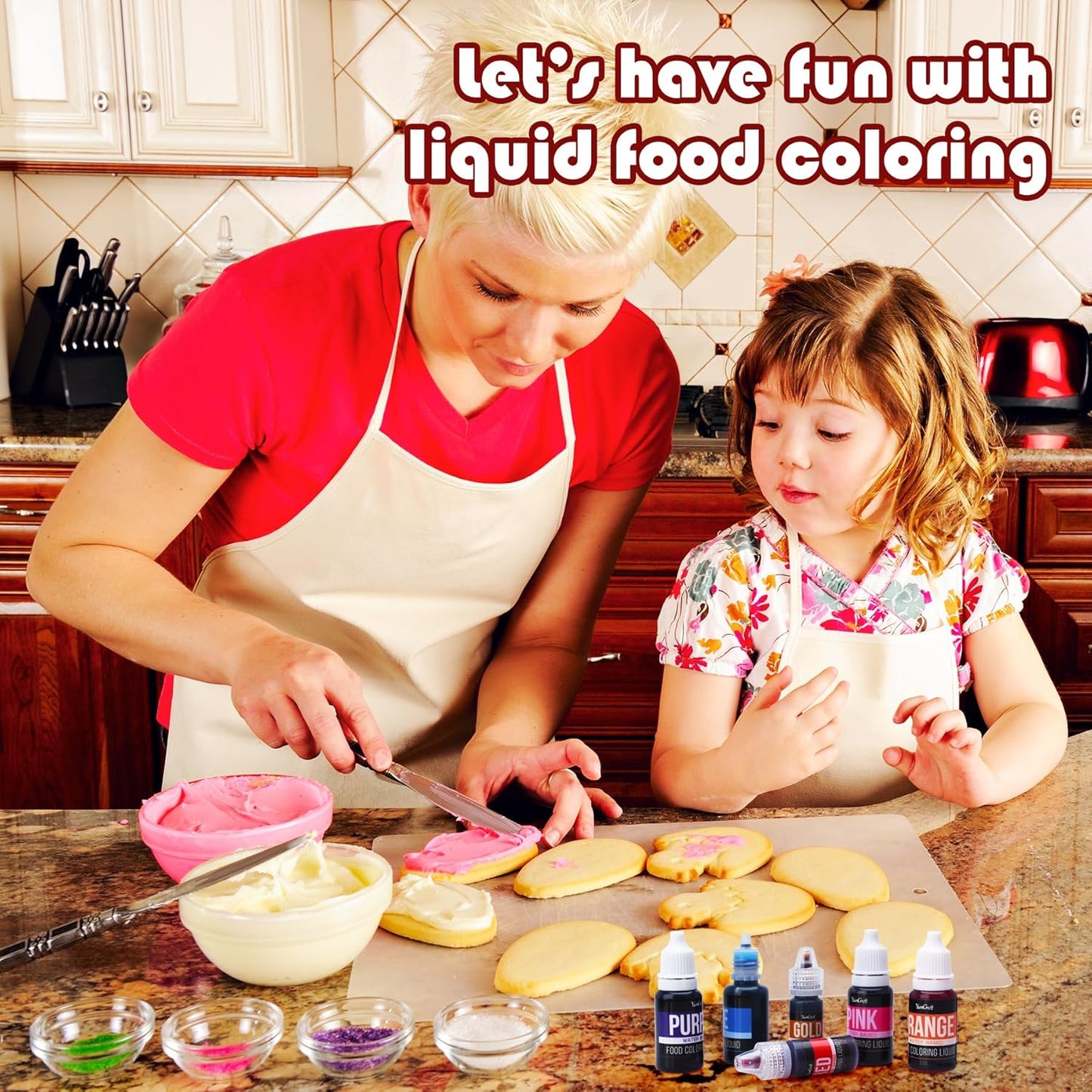 Food Coloring Liquid - Vibrant Color Food Coloring for Cake Decorating, Baking, Easter Egg, Icing - Tasteless Food Color Dye for Fondant, Cooking, Slime, Airbrush (Red velvet, 8 Fl.oz)