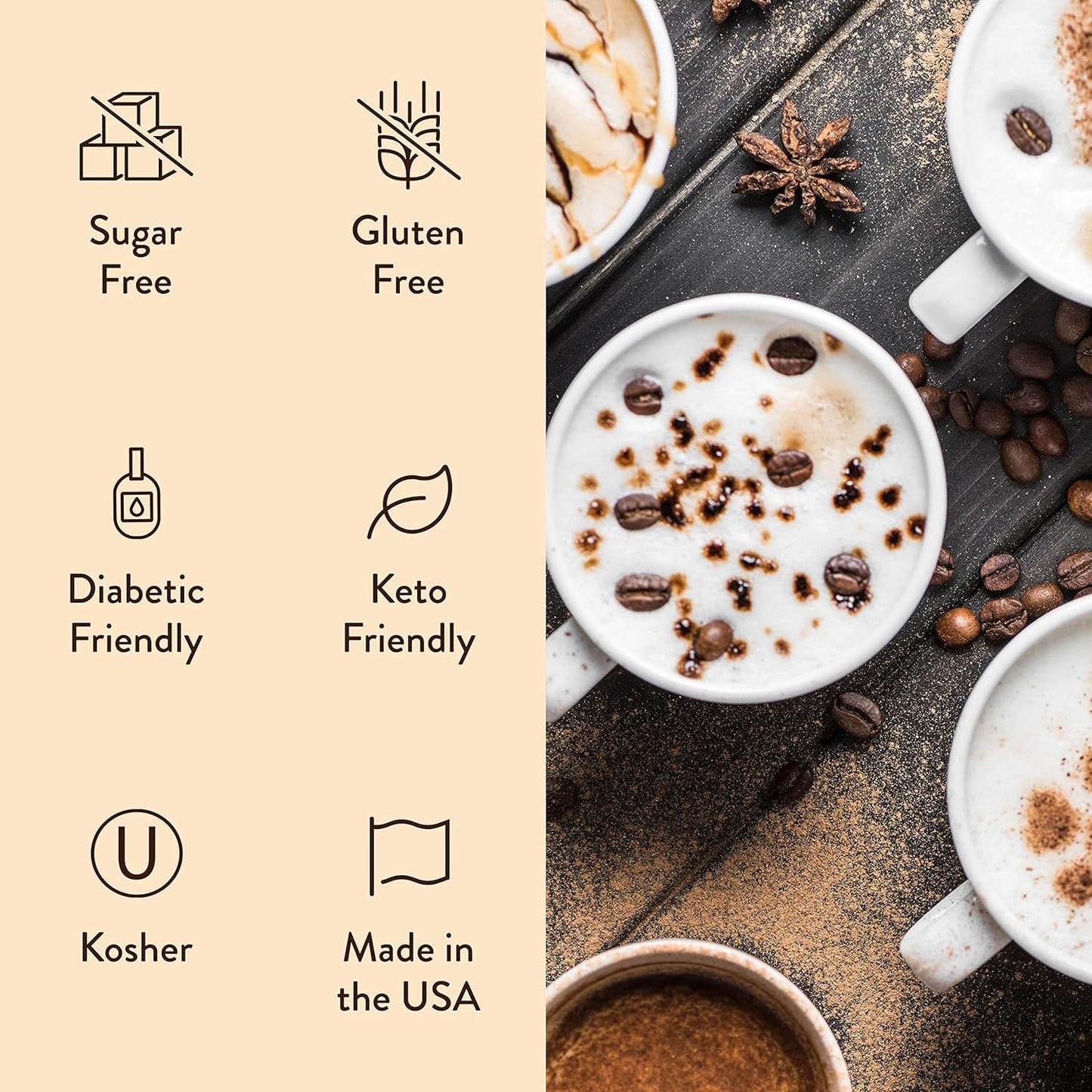 Jordan's Skinny Syrups Sugar Free Coffee Syrup, Vanilla, Salted Caramel, Hazelnut, Mocha, Butter Toffee, and Caramel Syrups, Zero Calorie Flavoring, 25.4 Fl Oz (Pack of 6), Sampler Variety Pack