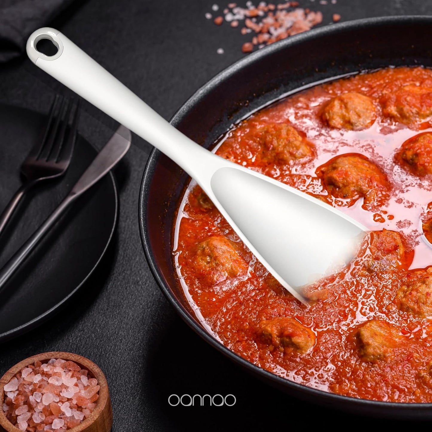 Thickened Silicone Kitchen Utensils Set, 600°F Heat Resistant Silicone Cooking Utensils, Spatula, Spoon, Whisk, Tongs, Kitchen Gadgets for Nonstick Cookware, Dishwasher Safe BPA Free (Cream White)