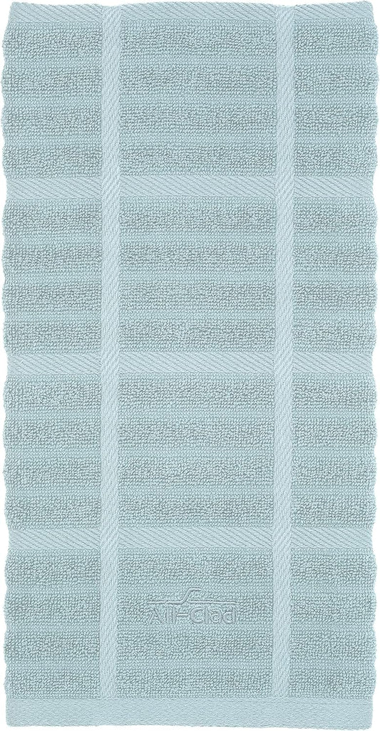 All-Clad Solid Kitchen Towel: Highly Absorbent - 100% Cotton, 17"x30" Towel for Cleaning & Drying Dishes, Glassware, or Countertops, 1-Pack, Rainfall