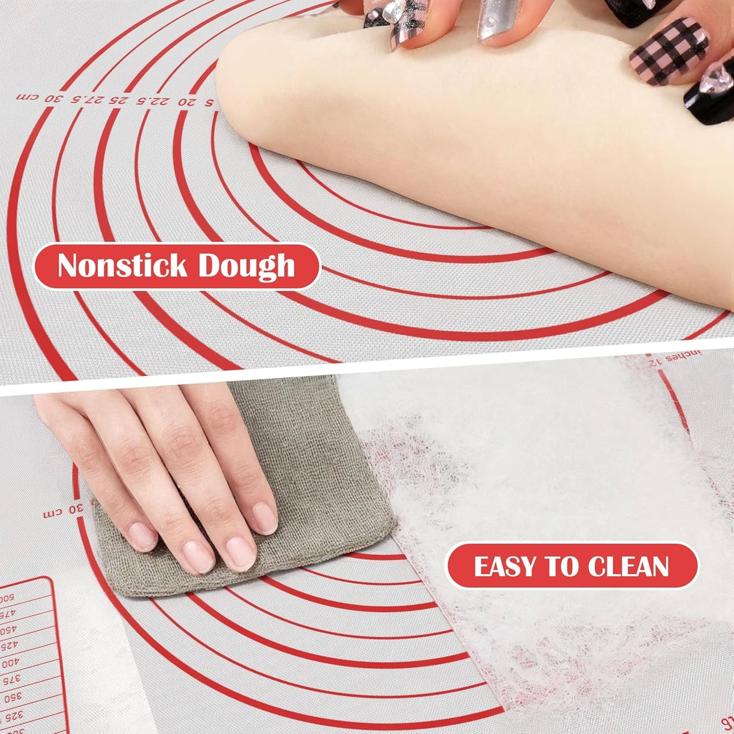 BlueBark 1 PCS - 24"L x 16"W Non-stick Silicone Baking Mat for Pastry & Dough, Sourdough Bread Making Tools, Kitchen Counter, Cooking Enthusiasts