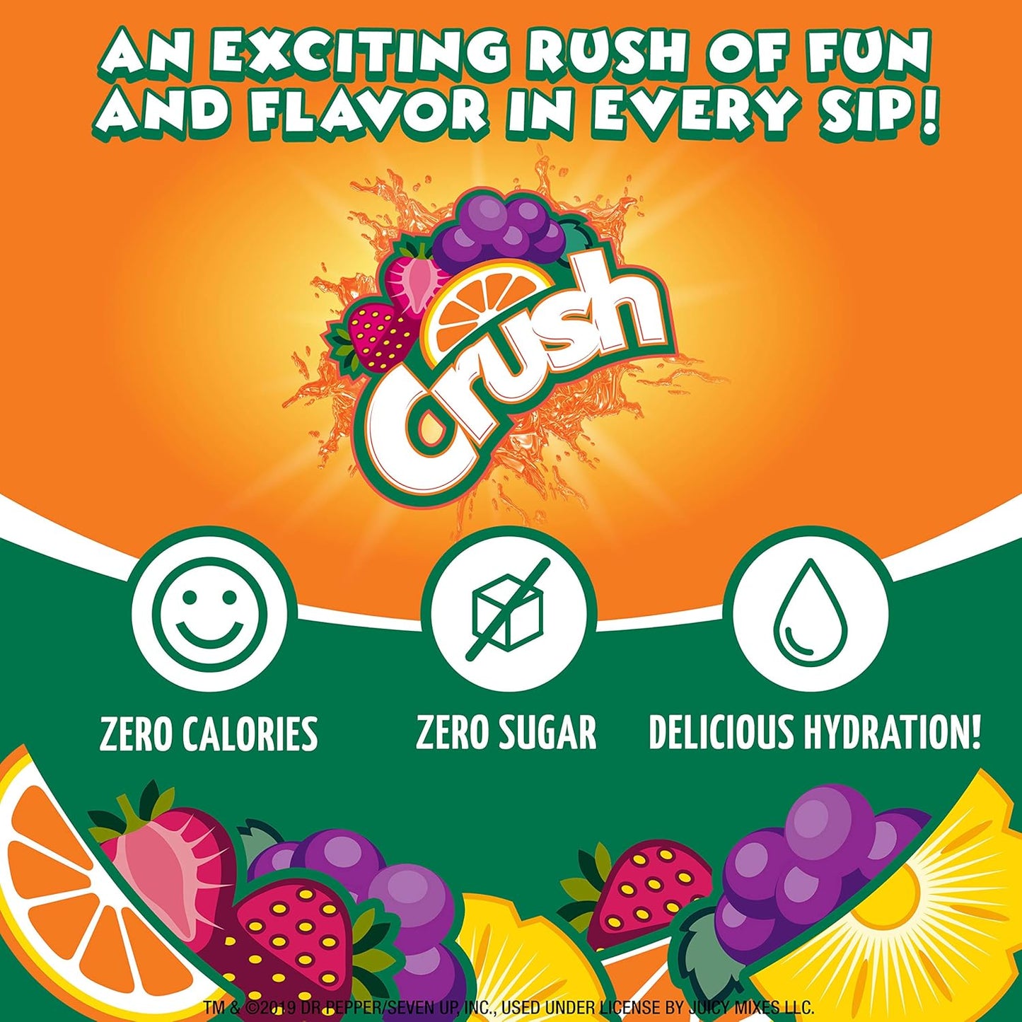 Crush, Strawberry, Liquid Water Enhancer – New, Better Taste! (4 Bottles, Makes 96 Flavored Water Drinks) – Sugar Free, Zero Calorie