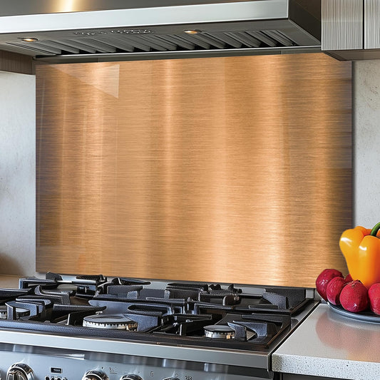 DAIFURONGE Tempered Glass Backsplash For Kitchen Behind Stove, Stove Backsplash Top Cover,Easy to Clean Glass Splashback, Sink Cover Splash Guard, Kitchen Wall Decor (27.56"x19.69"(70x50cm))