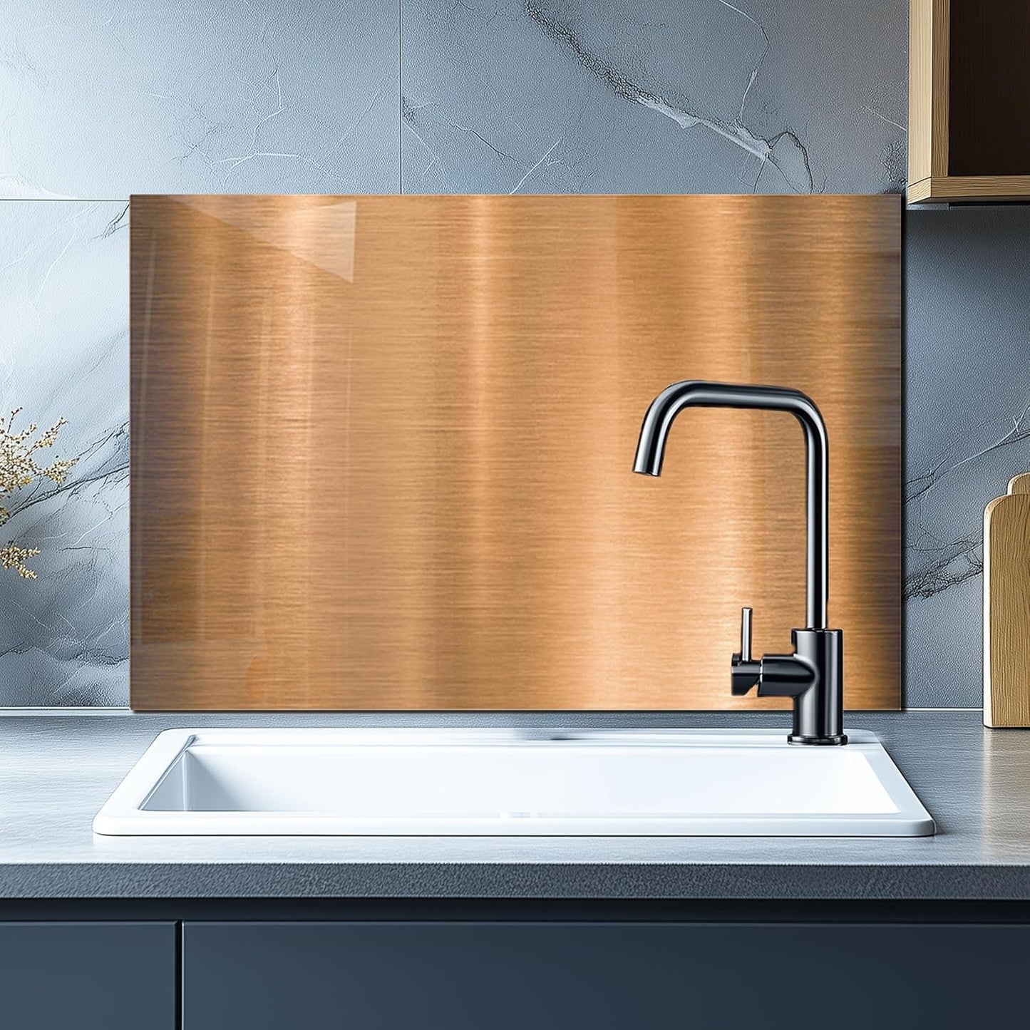 DAIFURONGE Tempered Glass Backsplash For Kitchen Behind Stove,Stove Backsplash Top Cover,Easy to Clean Glass Splashback, Sink Cover Splash Guard, Kitchen Wall Decor (30"x16"(76.2x40.64cm))