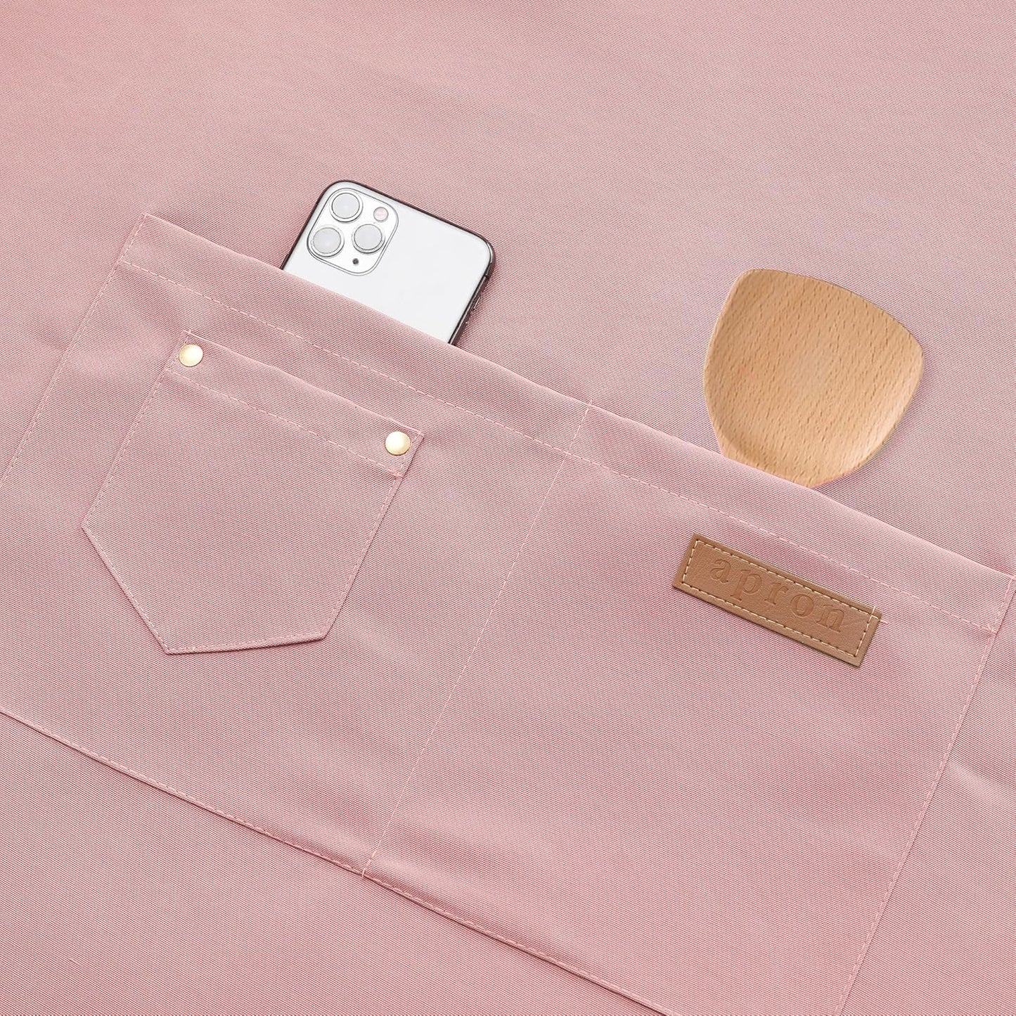 Tosewever Art Aprons for Women Painting Pottery Baking, Mens Buckle Straps Kitchen Apron with Pockets for Chef Cooking